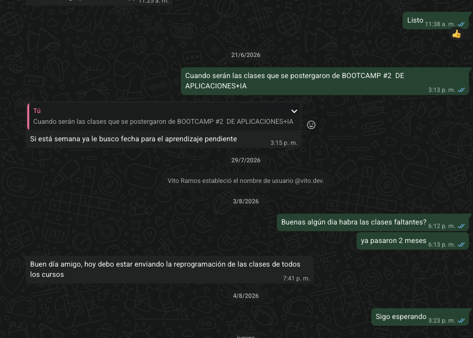Evidencia de la denuncia contra Vito Ramos